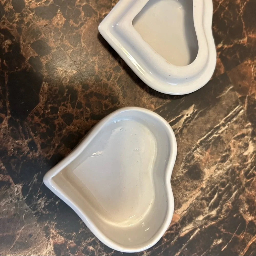 White heart shaped Porcelain Trinket Box featuring carousel horse design